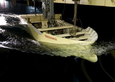 ‘Emerald’ hull design undergoing tests in towing tank