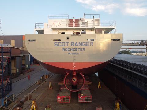 <i>Scot Ranger</i>, due for launching at Hoogezand in November. (credit: Scotline).