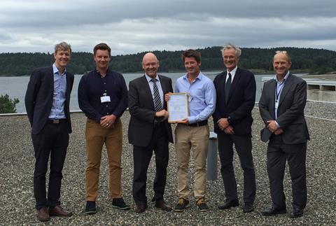 Left to right: Pål Spilleth (DNV GL), Marius Øverland (Vard), Johan P. Tutturen (DNV GL), Andreas Buskop (Vard), Roald Vårheim and Magnus Lindgren (both DNV GL)