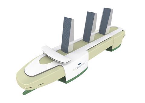 The conceptual model of the ‘Orcelle’ provides the inspiration for developing a zero-emissions cargo vessel