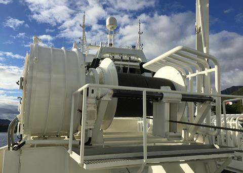 Kongsberg will fit a stern trawler with a winch package Photo: Kongsberg Maritime