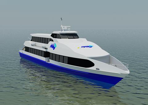 Computer generated image of the new Noumea ferry