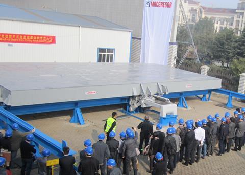 Close to 150 customers from Chinese and Japanese shipyards attended Cargotec’s first full-scale MacRack demonstrations, which were held in Nantong