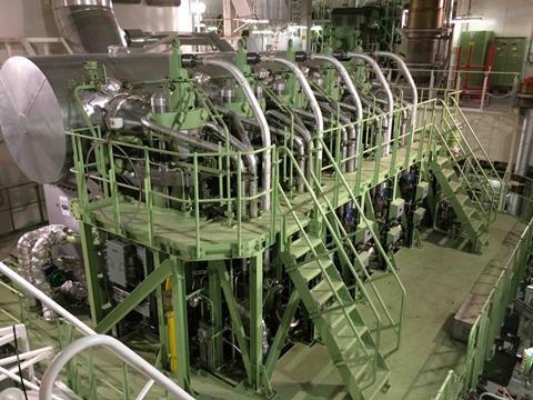 Six- and seven-cylinder 80mm-bore versions of MAN Energy solutions’ dual-fuel ME-GI engine could power future VLOCs (image: MAN Energy Solutions)