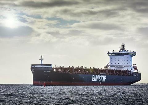 Dettifoss entering Aalborg for the first time.(credit: Port of Aalborg)