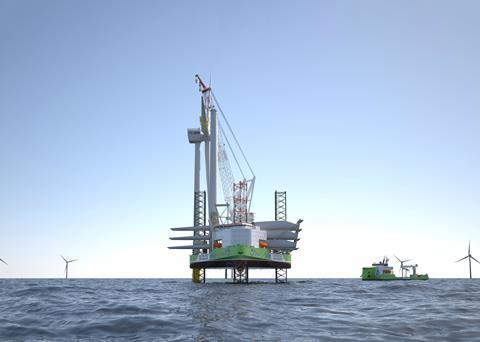 Ulstein’s J102 WTIV can operate 75% of the time in zero-emission mode Photo: Ulstein
