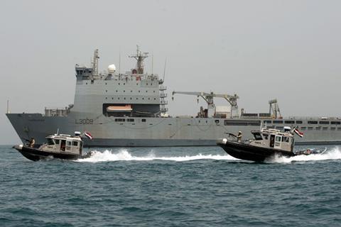 The RFA ‘Cardigan Bay’ in the Gulf  supporting coalition operations and the Iraqi Navy