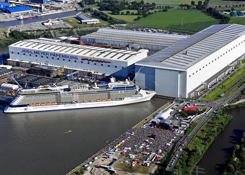 Meyer Werft in Papenburg, Germany - another large cruise ship ordered