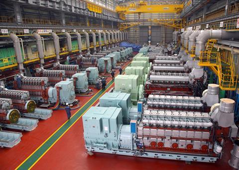 Hyundai Heavy’s HiMSEN engine production line