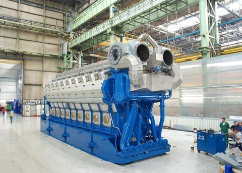 The Wärtsilä 50DF medium-speed engine can be run either on natural gas or on light fuel oil (LFO) or on heavy fuel oil (HFO)