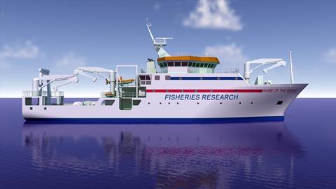 Image of the fisheries research vessel ordered by Namibia
