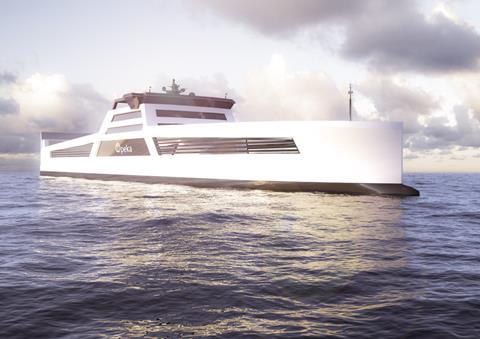 The zero-emission Ro-Ro demonstrator vessel will be powered by a 3MW PEM fuel cell, along with a 1MWh capacity battery pack. (credit: Wilhelmsen)