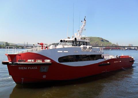 The crewboat ‘Siem Piata’