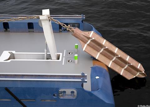 A Rolls-Royce torpedo anchor handling system