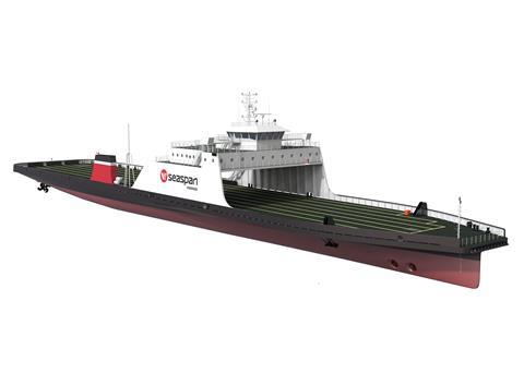 The 'Seaspan Swift' features two dual-fuel engines and a Corvus battery system operating as spinning reserve and for low-speed manoeuvres