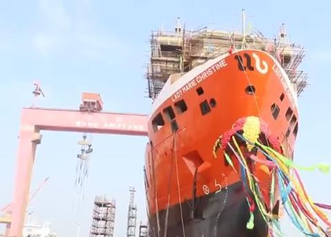 Clean lines: the hull shape of the new LNG-fuelled Lady M series was optimised by using CFD calculations. (credit: Conoship).