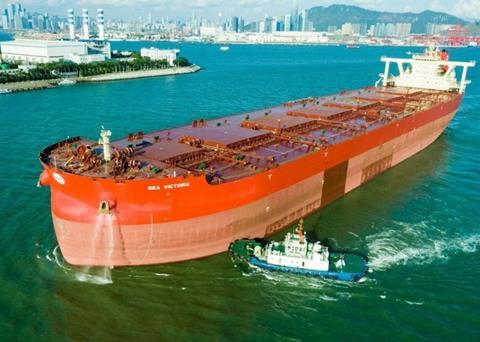 The Vale-chartered 324,300dwt <i>Sea Victoria</i> is the first VLOC to be equipped with air lubrication equipment.