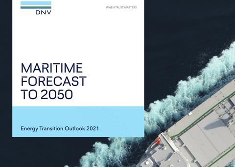 DNV's new <i>Maritime Forecast to 2050</i> features an updated carbon risk management framework (credit: DNV)