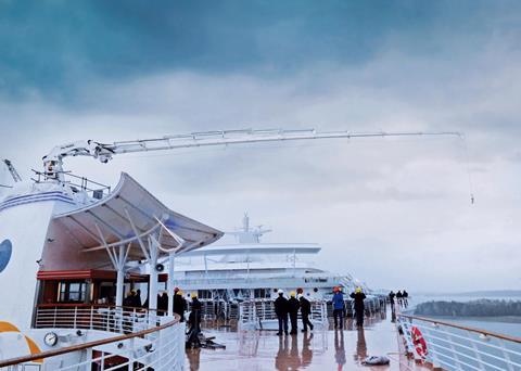 Palfinger’s ‘gardener’ crane on the ‘Allure of the Seas’ Central Park area