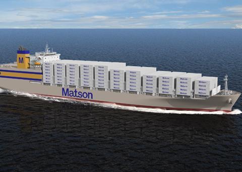 Two 3,500teu con-ros under construction for Matson at NASSCO will be powered by MAN's ME-GI dual-fuelled engines