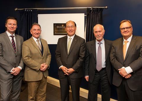 Maritime Safety Research Centre opens (l-r): Knut Ørbeck-Nilssen, CEO, DNV GL – Maritime; Jim McDonald, principal and vice-chancellor, University of Strathclydel Kitak Lim, secretary general, IMO; Dracos Vassalos, professor of maritime safety an...
