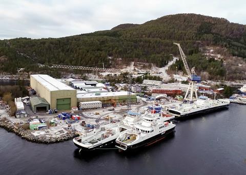 The shipyard in Leirvik Photo: Uavpic