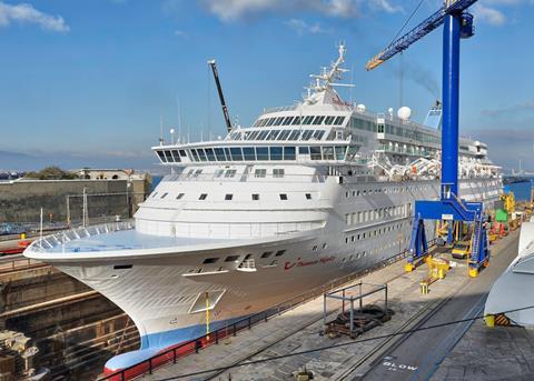 The 41,000gt 'Thomson Majesty' underwent a two-week repair and renewal at Gibdock between winter and summer schedules