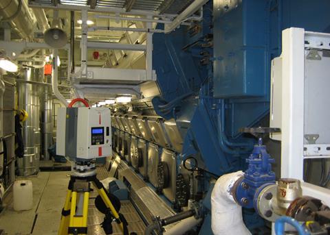 Harsh conditions in the engine room - an everyday job for an HDS scanner from Leica Geosystems