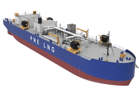 LNG Bunkering Barge currently under construction at Fincantieri Bay Shipbuilding (credit: MacGregor)