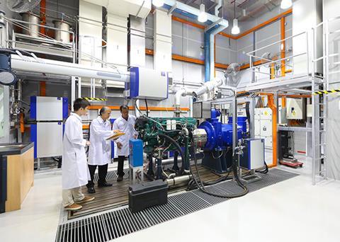 The new lab at NTU Singapore features the region's first dual-fuel research engine