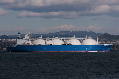 The newly delivered LNG carrier Taitar No.2