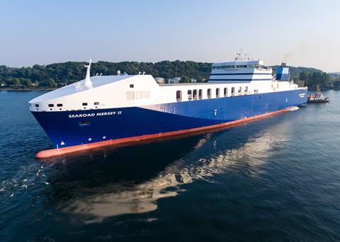 The LNG-fuelled 'Searoad Mersey II', built to support future growth of the Tasmanian economy.