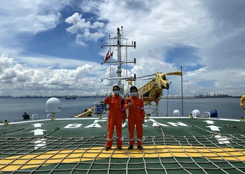 ‘POSH Bawean’ was one of two designated holding facilities for seafarers transiting in Singapore and supported more than 1,000 crew changes during her deployment Photo: POSH