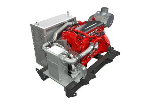 X15 Stage V solution for Inland Waterways with side mounted aftertreatment (credit: Cummins)
