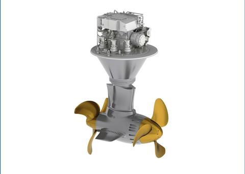 Schottel twin propeller system Photo: Schottel