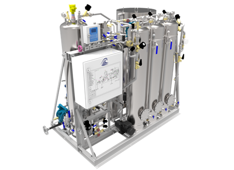 Marinfloc's new combined bilge water separator and EGR Bleed Off water treatment system.