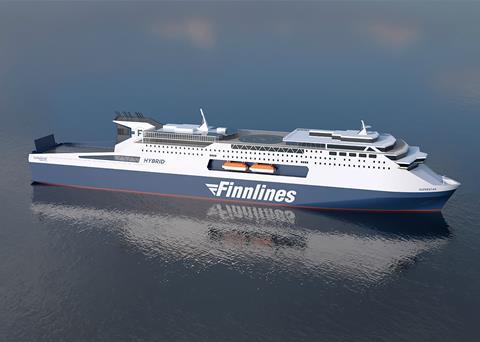 The new ‘Superstar’ Finnlines ferries will feature Wärtsilä engines and hybrid systems. (copyright: Finnlines Plc)
