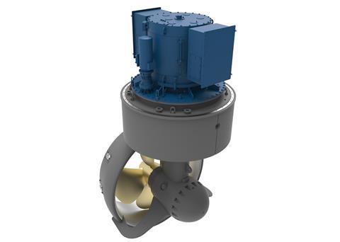 Kongsberg US255 L PM FP azimuth thruster Photo: Kongsberg