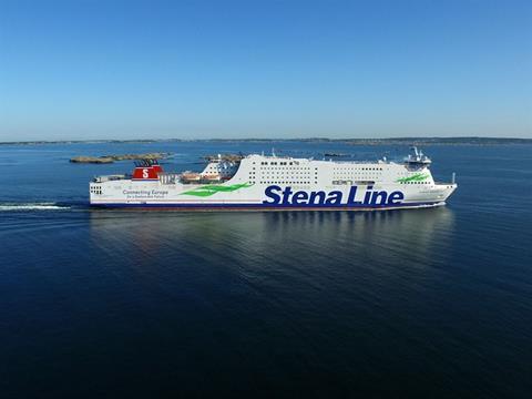 <i>Stena Germanica</i>, the world's first methanol powered commercial vessel. (Picture courtesy of Stena Line)