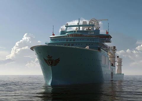 Windfarm development ship: a new Belfast product? (copyright: NOV/Triumph Subsea Services)