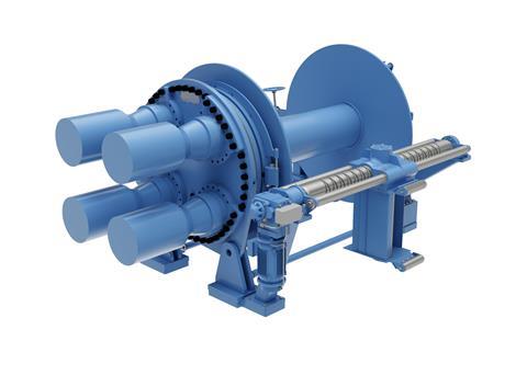 A large Kongsberg winch package will be fitted to Astrid Fiskeri’s new pelagic trawler/purse seiner Photo: Kongsberg Maritime