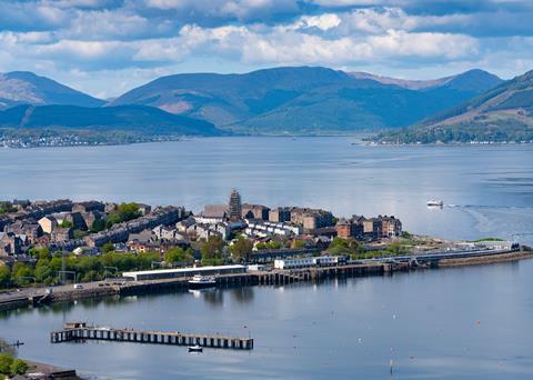 Aerial view of Gourock Ferry Terminal Photo: CMAL