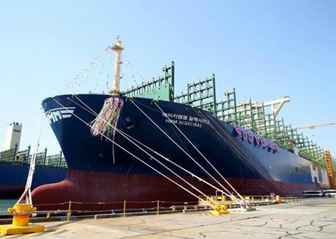 The ‘HMM Algeciras’, the world’s largest containership Photo: HMM