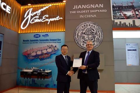 ABS granted approval in principle for Jiangnan’s 99,000m3 ethane carrier design last year and is now classing two newbuilds. (Credit: ABS).