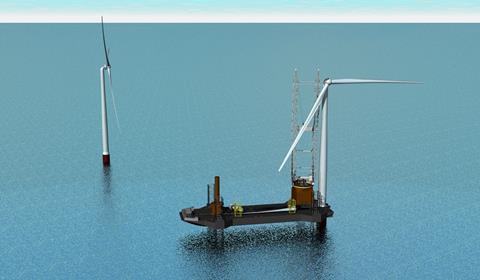 A concept illustration of the NETSCo Jones Act-compliant installation vessel (image: NETSCo)