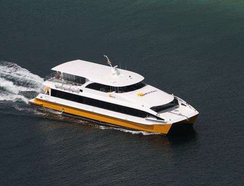 The Fantome Cat running her sea trials