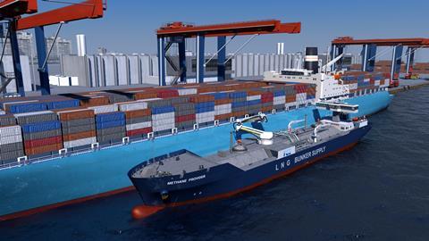 Artist impression of LNG bunkering (TGE)