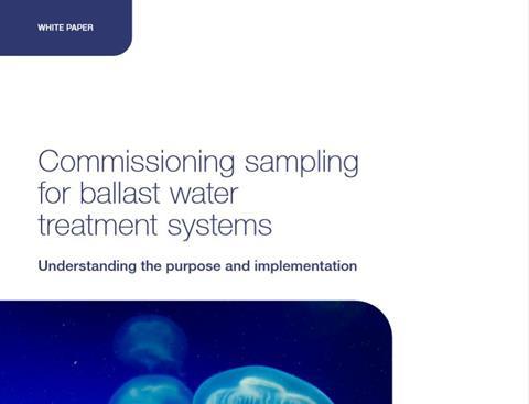 A new IMO requirement for commissioning sampling will take effect for newly installed ballast water treatment systems from early 2022.
