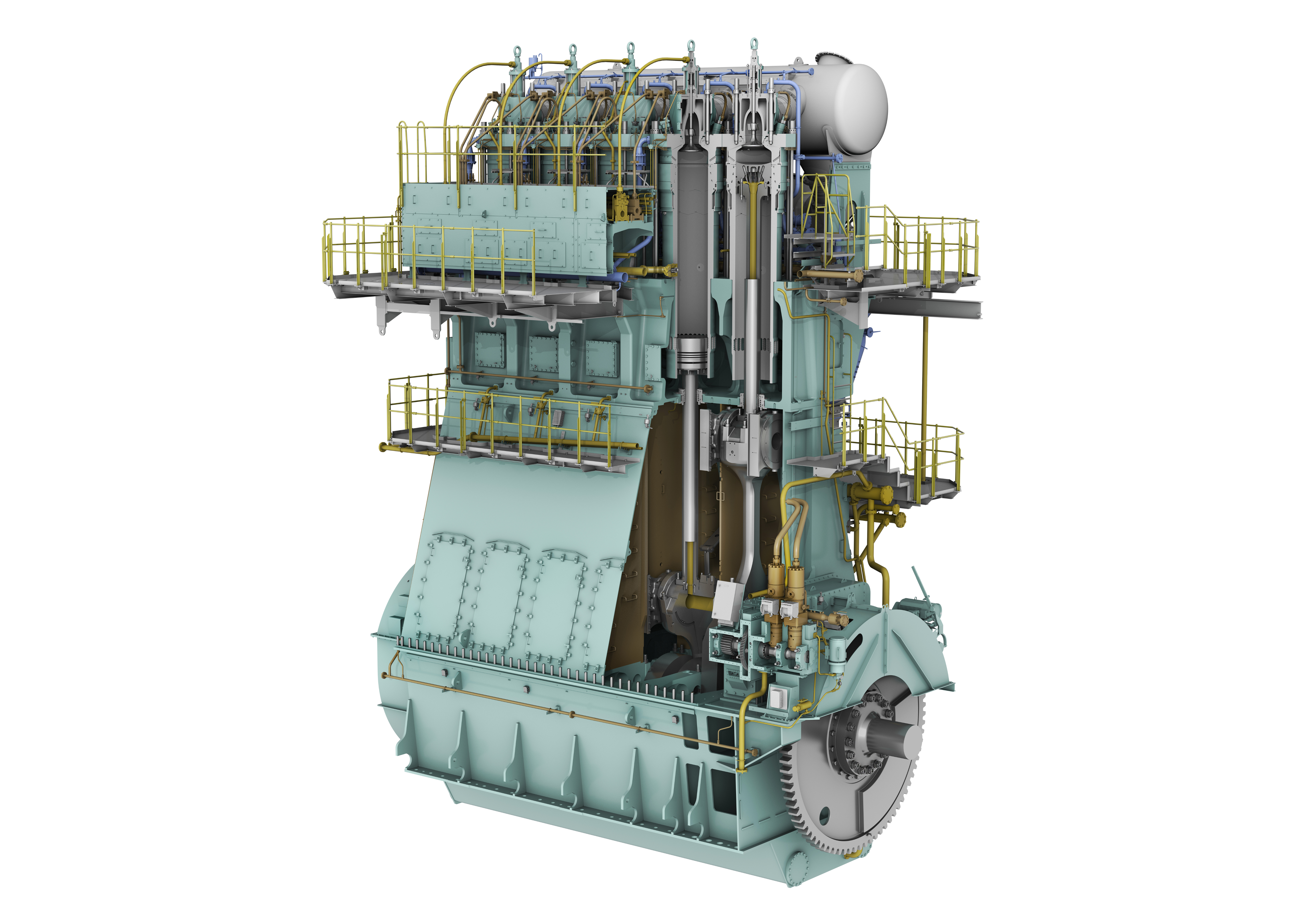 The W5X72DF engine is part of WinGD's low-pressure dual-fuel portfolio now entering service
